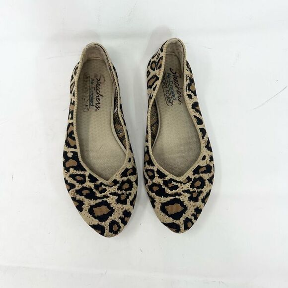 Skechers Cleo Claw-Some Ballet Flats Women's 7 Leopard Print Pointed Toe Slip-On - Picture 5 of 9
